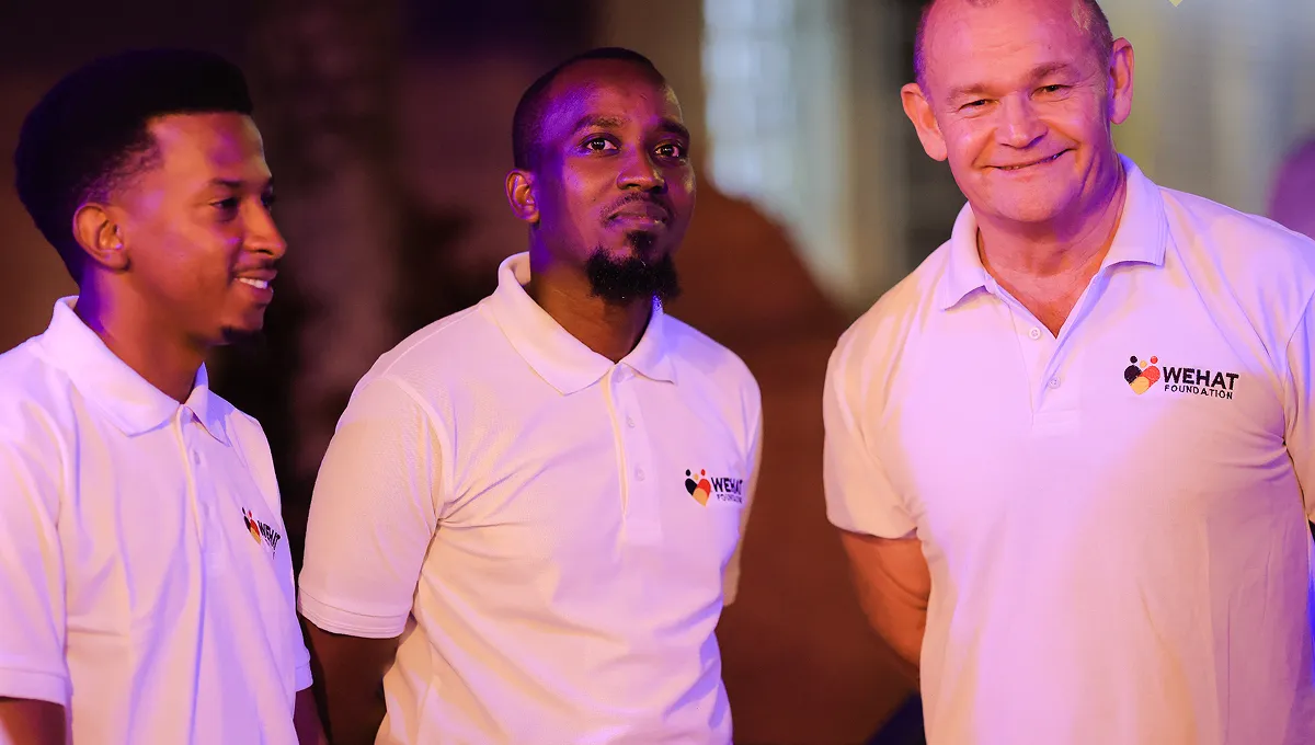 WEHAT Foundation Uganda NGO members, Musa Abdul Executive Director with participants at the WEHAT Foundation Charity Golf Tournament and Photo exhibition in July 2024
